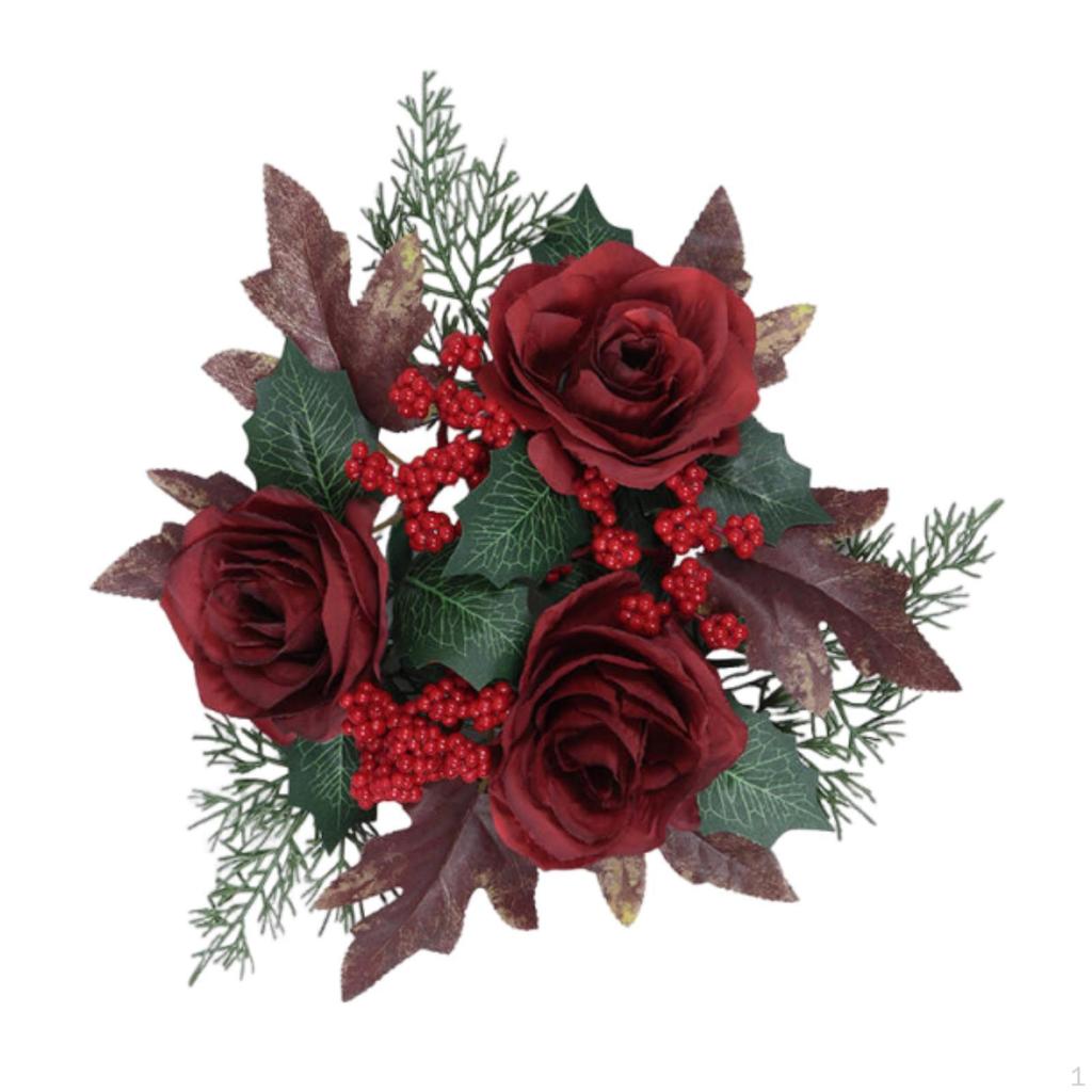 Christmas Candle Rings Wreath Inner Diameter 4" for Wedding Holiday Birthday Style A