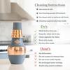 Pure Copper Bedroom Bottle with Inbuilt Glass Storage & Drinkware, Volume 1.25 Litre (Pack of 2)