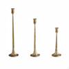 3 Pezzi Portacandele Gotico Vintage in Bronzo Metallico Portacandele Decorativo Alto