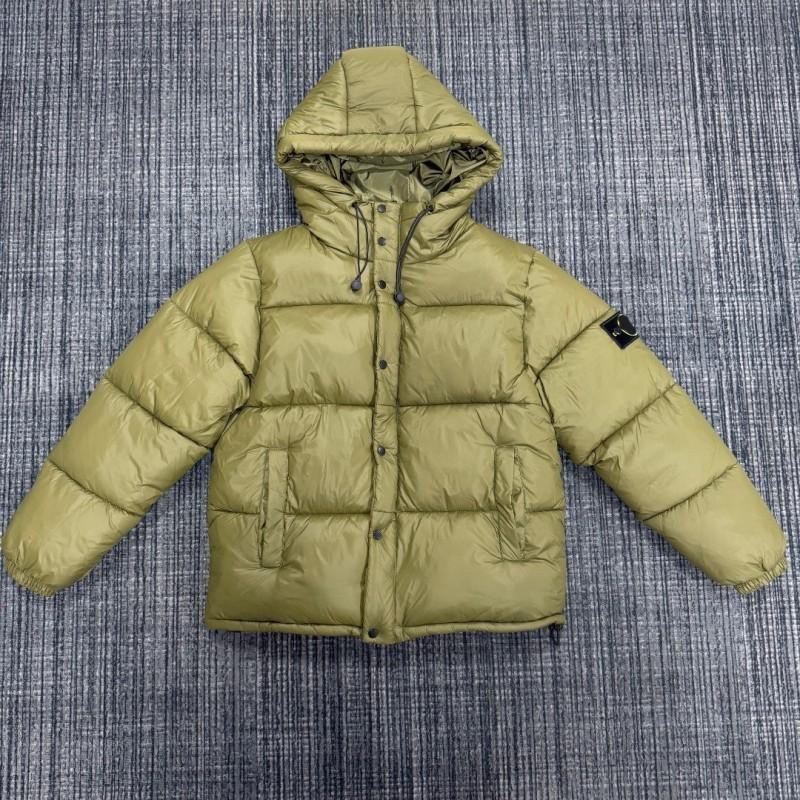 Mens Hooded Quilted Short Puffer Jacket Streetwear Casual Winter Warm Coat