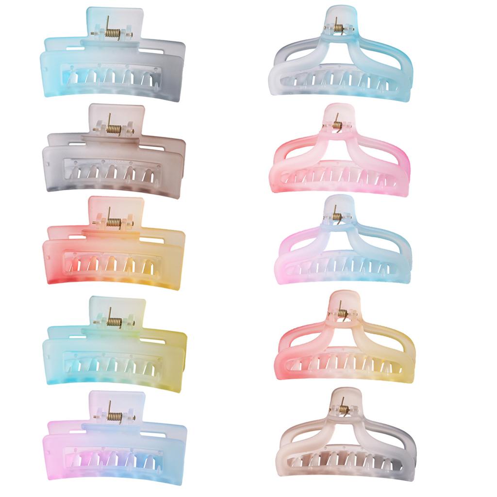 Gradient Color Frosted Large Size Hair Clip with A Lot of Volume Shark Clip Hair Clip Hair Accessories