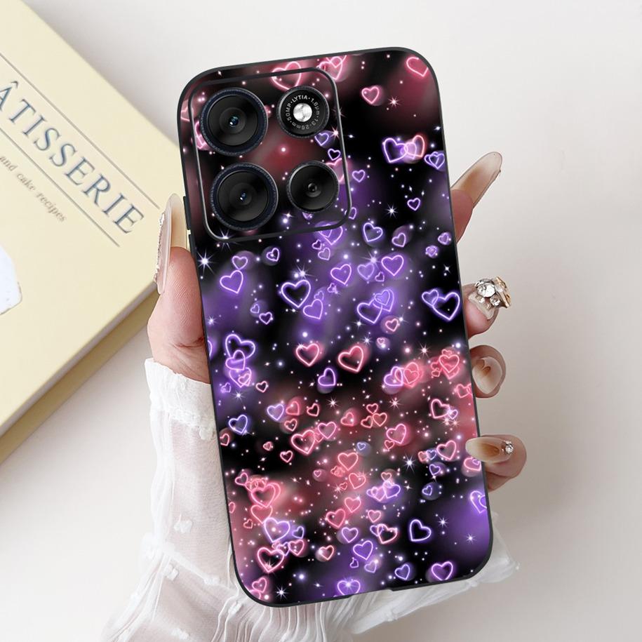 For Motorola Moto G86 G56 5G Case 2025 Fashion Flower Marble Sunset Capa Soft Silicone Phone Cover For MotoG56 MotoG86 5G Bumper