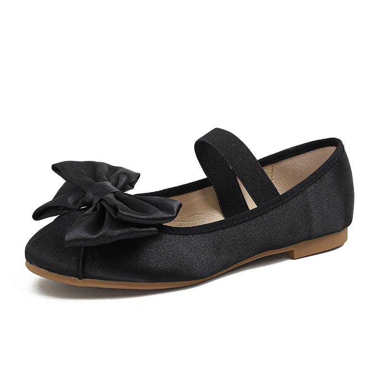

[Women s Shoes Source Litong] Eugene Daughter~ Bow word with ballet flats women s single shoes Mary Jane 43
