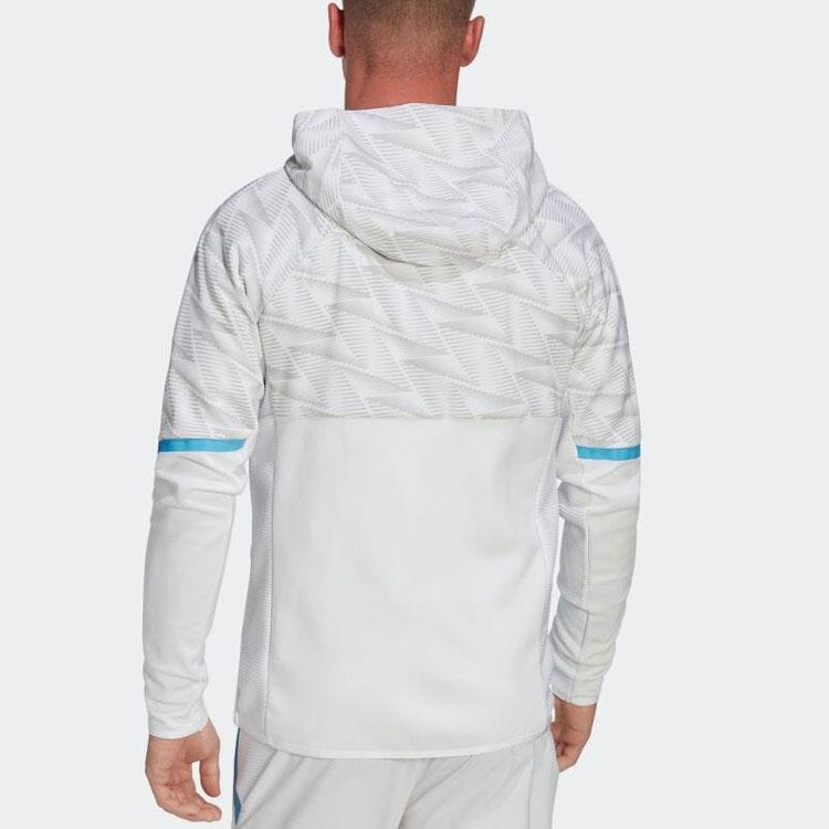 Adidas Casual Logo Print Hooded Jacket Men jackets White IC1575