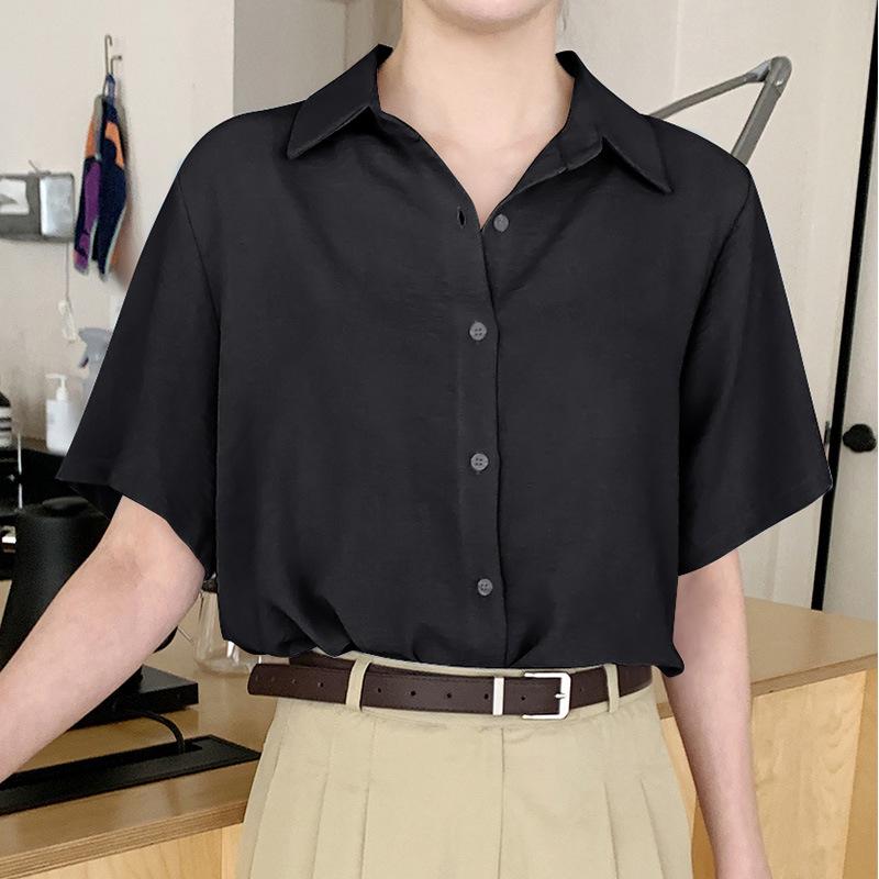 Women's Japanese-Inspired Loose-Fit Summer Top with Professional Elegance