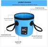 Foldable PVC Water Bucket: Portable Outdoor Camping & Fishing Bin for Multi-purpose Use