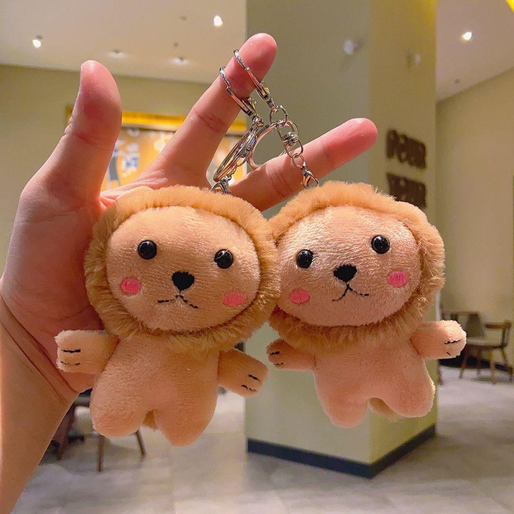 Rucksackanhänger Plüschtier Gepäck Plüschanhänger Löwe Plüschpuppe Löwe Schlüsselanhänger Löwe Plüschschlüsselanhänger