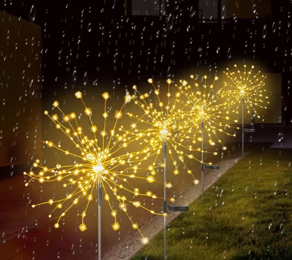 Solar Garden Lamp, Dandelion, Firework, . For The Garden, Christmas