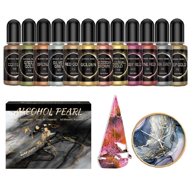 Alcohol Ink-12 Kinds of Colors Alcohol Inks Are Suitable for Resin Paint