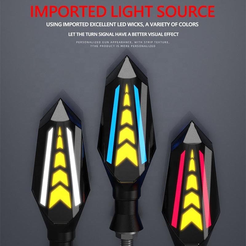 DC12V 6W Bicycle Motorbike Scooters Led Flowing Sequential Brake Indicator Light Turn Signal DRL Led Motorcycle Signal Lights