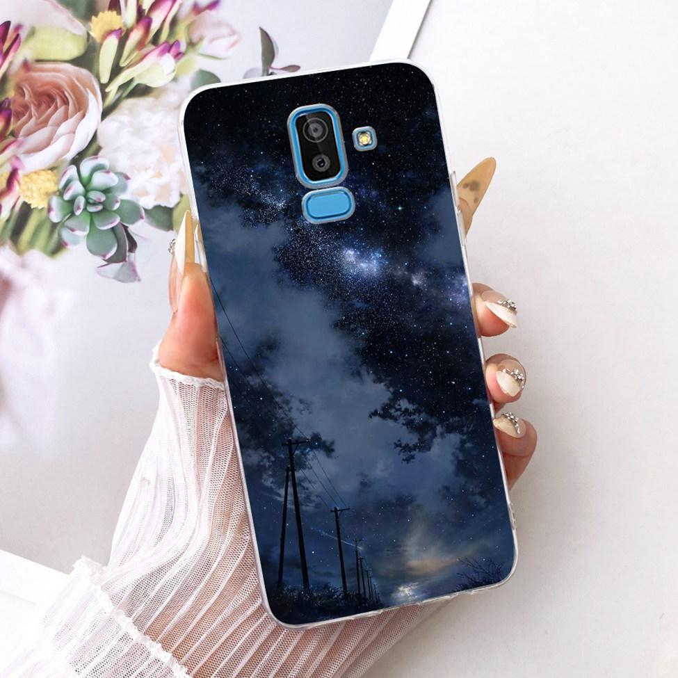 Clear Cover For Samsung J8 2018 Case SM-J810G Cute Cat Fashion Butterfly Funny 2D Painted Casing For Samsung Galaxy J8 2018