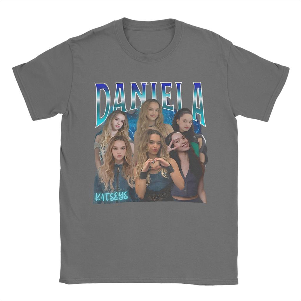 Katseye Daniela Men's T Shirts Novelty Tees Short Sleeve Round Neck T-Shirts 100% Cotton Summer Clothing