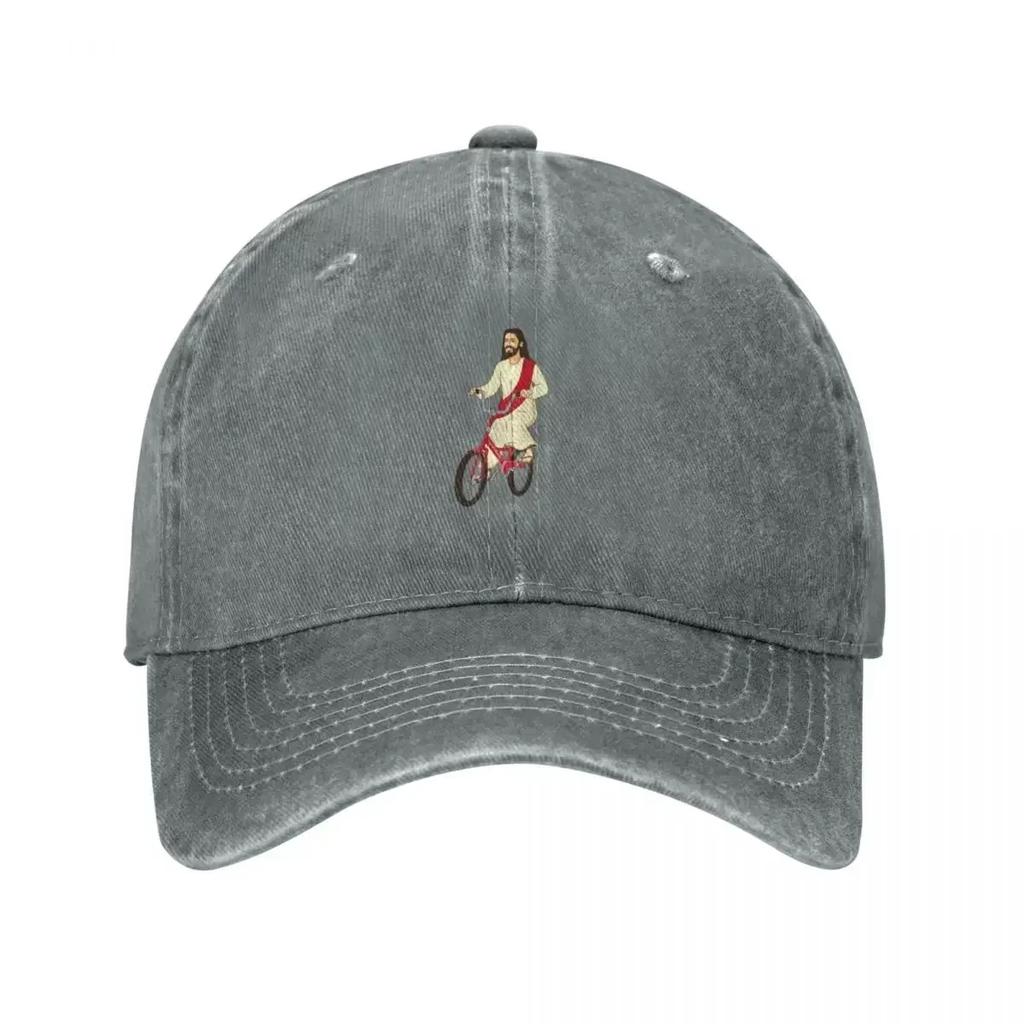 Christ on a Bike Funny Religious Lord Jesus Church Group Easter Gift Baseball Cap Custom Cap Vintage Sun Cap For Women Mens