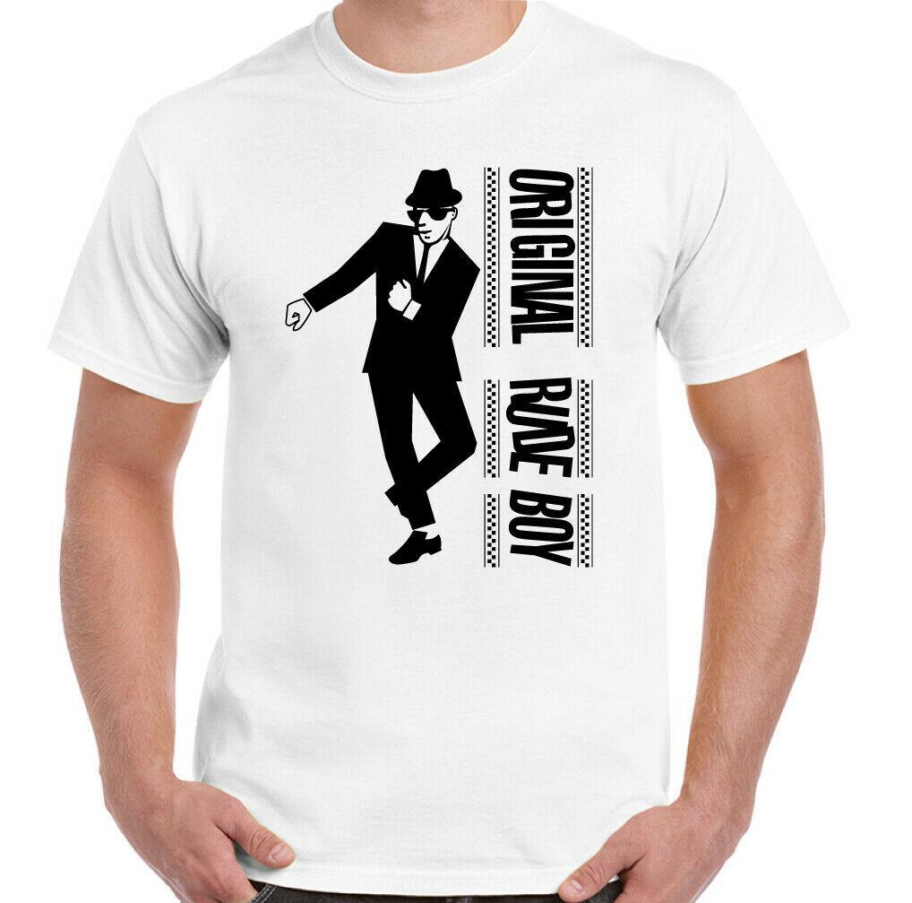 Original Rude Boy T-shirt Mens 2 Tone Two tone 2Tone Unisex S
