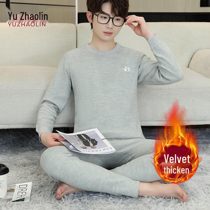 YUZHAOLIN Teen Boys' Plus Velvet Thermal Base Layer Set