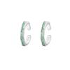 Simple Geometric Frosted Earrings Female Cold Wind Temperament Earring Buckle Niche Hundred with Earrings Affordable Dainty Earrings Daily Wear