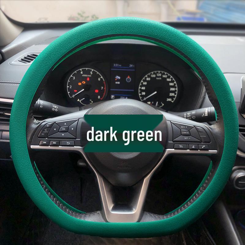 Universal Silicone Steering Wheel Cover - Fashionable, Sweat-Absorbent, Non-Slip, Thin & Soft, Fits All Seasons