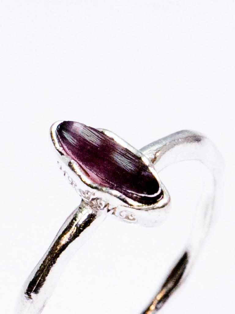 Harang Hr 175R_Amethyst Cats Eye Ring(Oval)