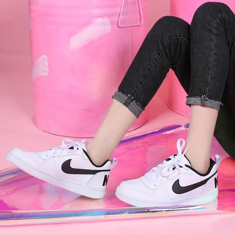 Nike Court Borough Low GS White Black Kids Sneakers 839985-101