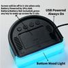 USB Powered Digital Alarm Clock with Mood Light TEMP Date Week 3-level Brightness Table Clock Auto Dimmable 12/24H LED Clock