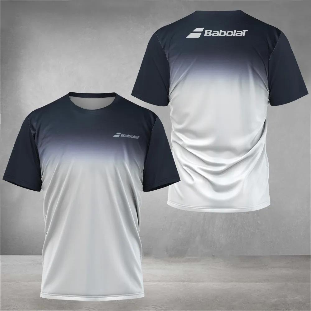 

Gradient Color Summer Round Neck Short Sleeved T-shirt Sports Training Comfortable Breathable Plus Size Men s T-shirt 6XL сірий