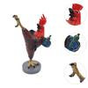 Kung Fu Chicken Figurine Modern Traditional Creative Rooster Statue Resin Sculpture for Fireplace Cabinet Entryway Desk Tabletop