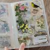 20 Sheets Vintage Botanical Flowers, Butterflies, Letters & Birds PET Sticker Set, Decorative Diary Journaling Stickers