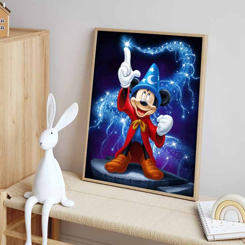 Disney Diamond Painting 5D Mickey Wizard DIY Handmade Gift for Living Room Bedroom Office Home Decoration