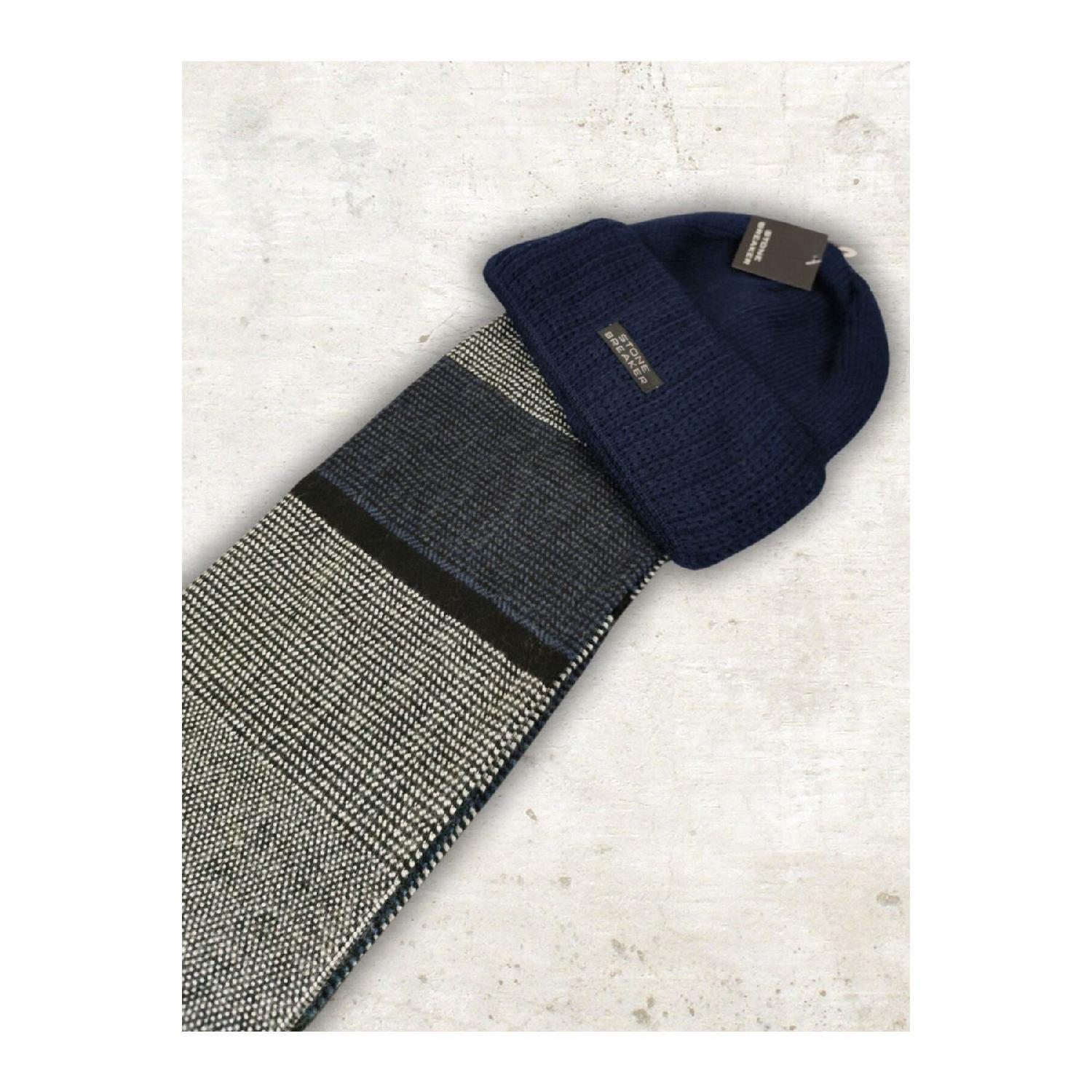 

Unisex Cashmere Knitting Knitwear Scarf And Knitted Beanie Set Gray Standart сірий колір