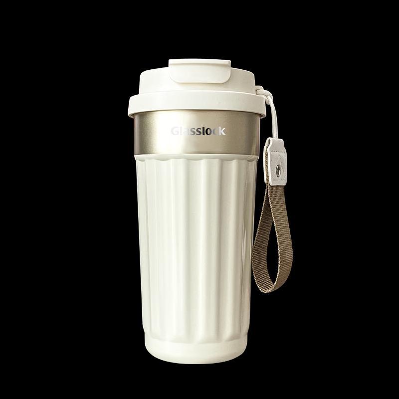 Glasslock Dual-Use Striped Coffee Thermal Mug 520ml