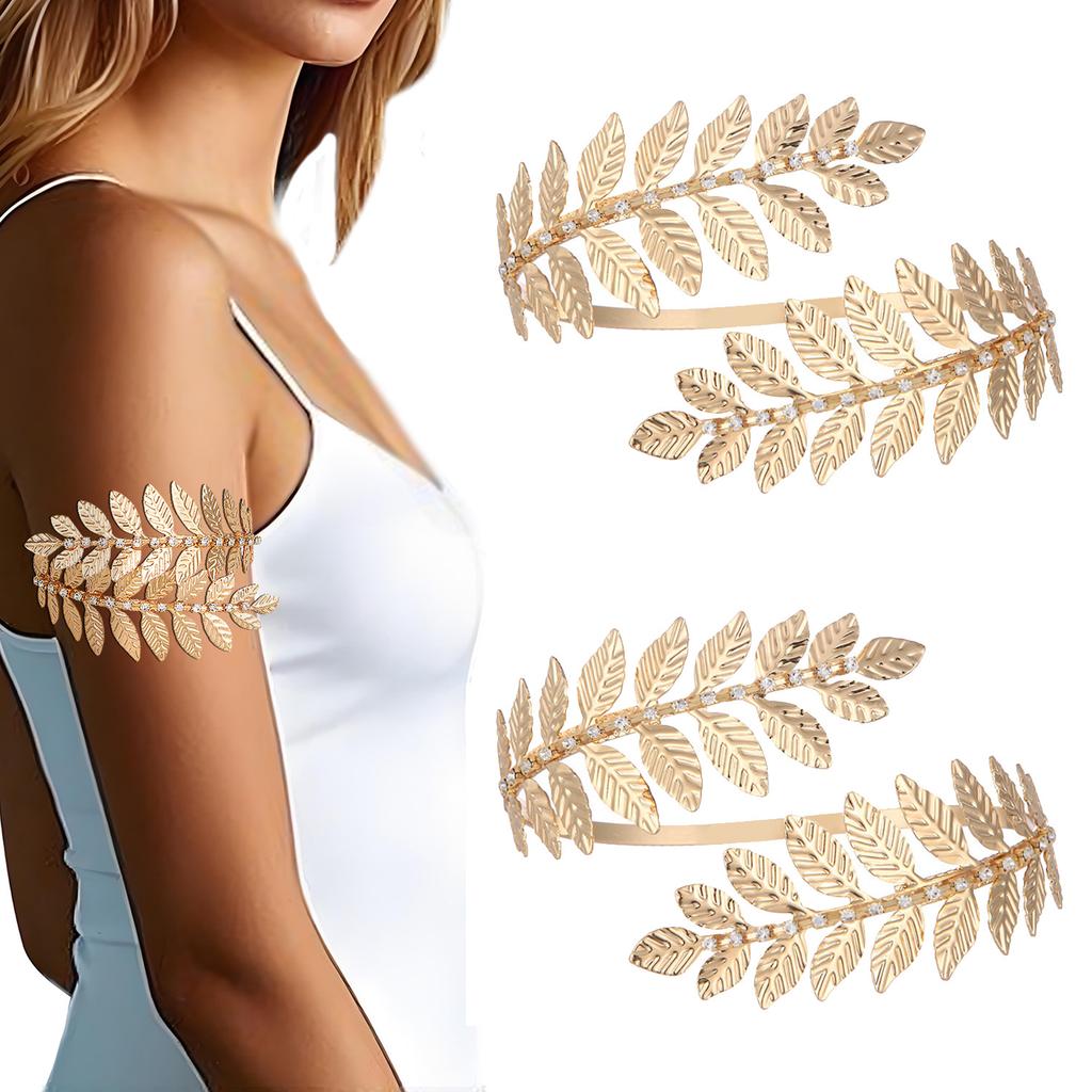 Leaf Arm Bracelet Bracelet Punk Baroque Personality Bracelet Open Bridal Accessories