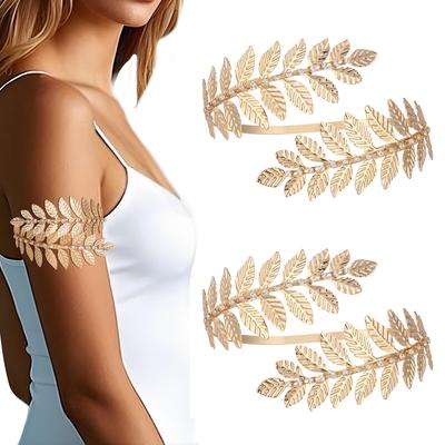 Bracelet Feuille Bras Bracelet Punk Baroque Personnalité Bracelet Ouvert Accessoires Mariée
