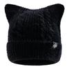 New Women And Girls Cat Ear Knit Beanie Hat, Cute Faux Fur Fluffy Candy‑Color Winter Hat, For Winter Daily Street Wear