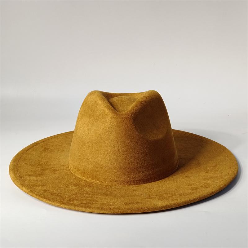 Cappelli Fedora Rancher in Camoscio Vegano Cappelli Vuoti per Burning Cuore Multicolore a Forma di Cappello 9.5cm Ala Unisex Cappello Jazz Cappello da Chiesa
