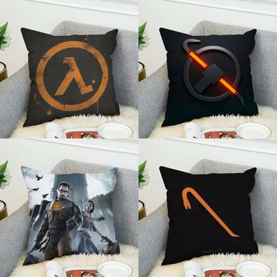 HHalfLife Kissenbezug Für Auto Sofa Dekorativ Zuhause Zweiseitiger Druck Plüsch Quadratisch Wurf Kissenbezug