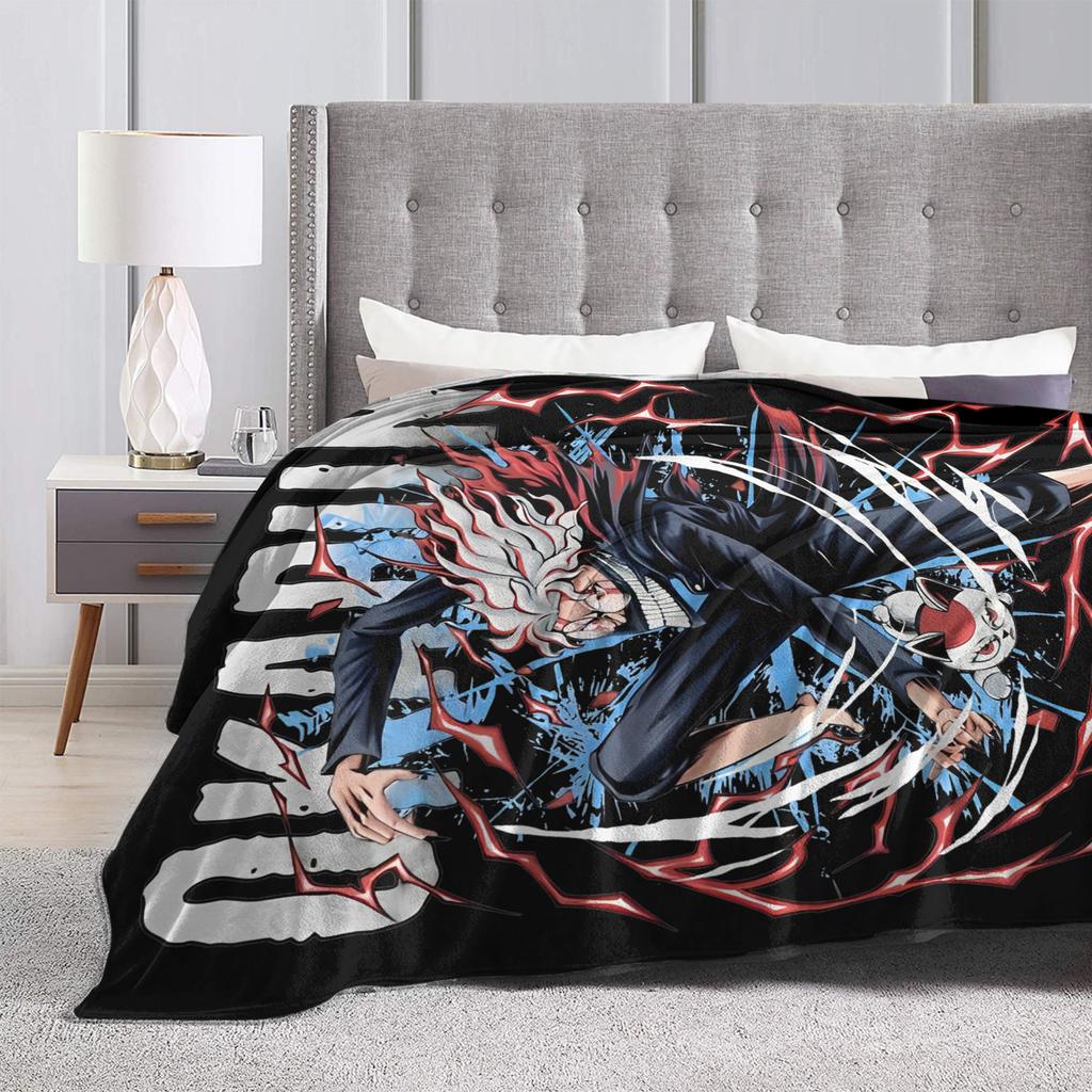 Anime Okarun Dandadan Flannel Blanket Awesome Throw Blankets for Sofa Bedding Lounge 125*100cm Quilt,