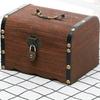 14.5*10*9.5cm Wooden Money Box With Lock And Key Secure Wood Piggy Bank For Saving Money Home Storage Boxes Bins Accessories