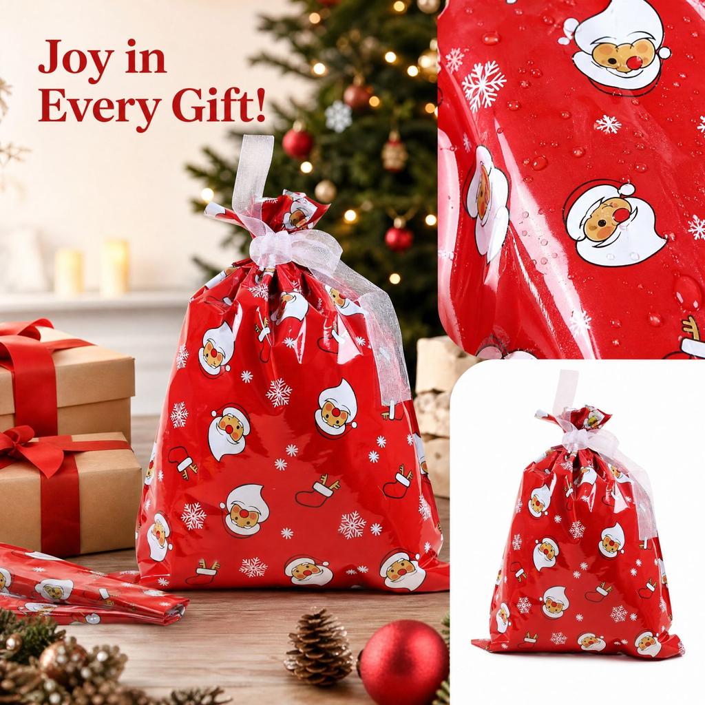 Christmas Gift Bags for Party Favors, Creative Holiday New Year Wrapping