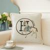 Chenille Jacquard Luxury Pillowcase - White Horse Design