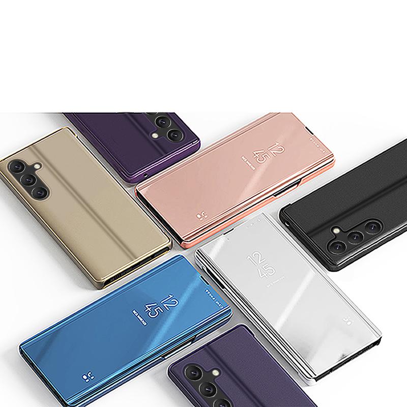 Luxury Bright Candy Mirror Front+Back Case For Samsung Galaxy S26 S25 Edge S24 S23 S22 Plus Ultra FE Stand 360° Protective Cover