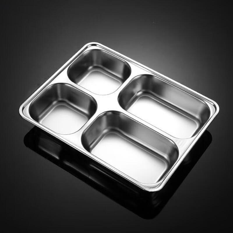 Anyi 304 Stainless Steel 4-Compartment Deep Meal Tray