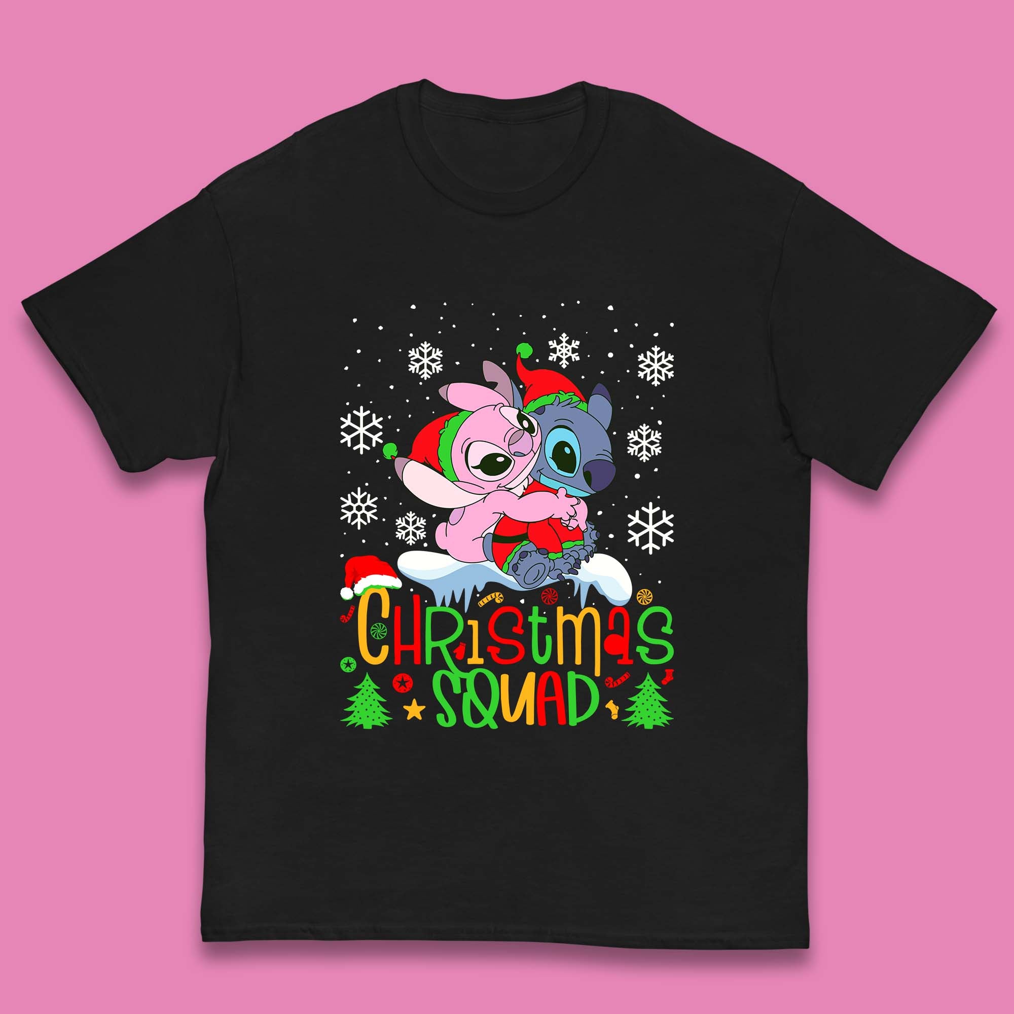 Lilo and Stitch Christmas Kids T Shirt 130