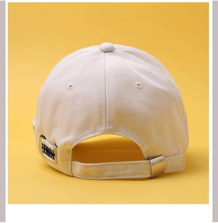 Baseball White Versatile Cap For Women Men Ins Korean Style Face Hat Slimming