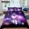 Starry Sky Duvet Cover Colorful Galaxy Outer Space Quilt Cover Glitter Polyester Dream Starry Sky Theme For Bedroom Decorations