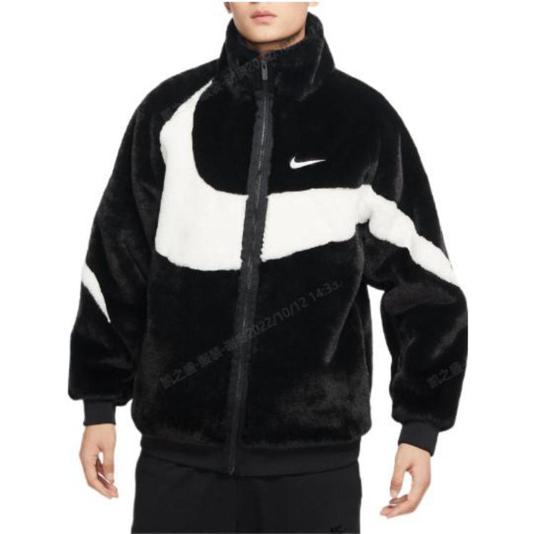 Nike Giacca Uomo Nera con Grande Swoosh FB7664-010