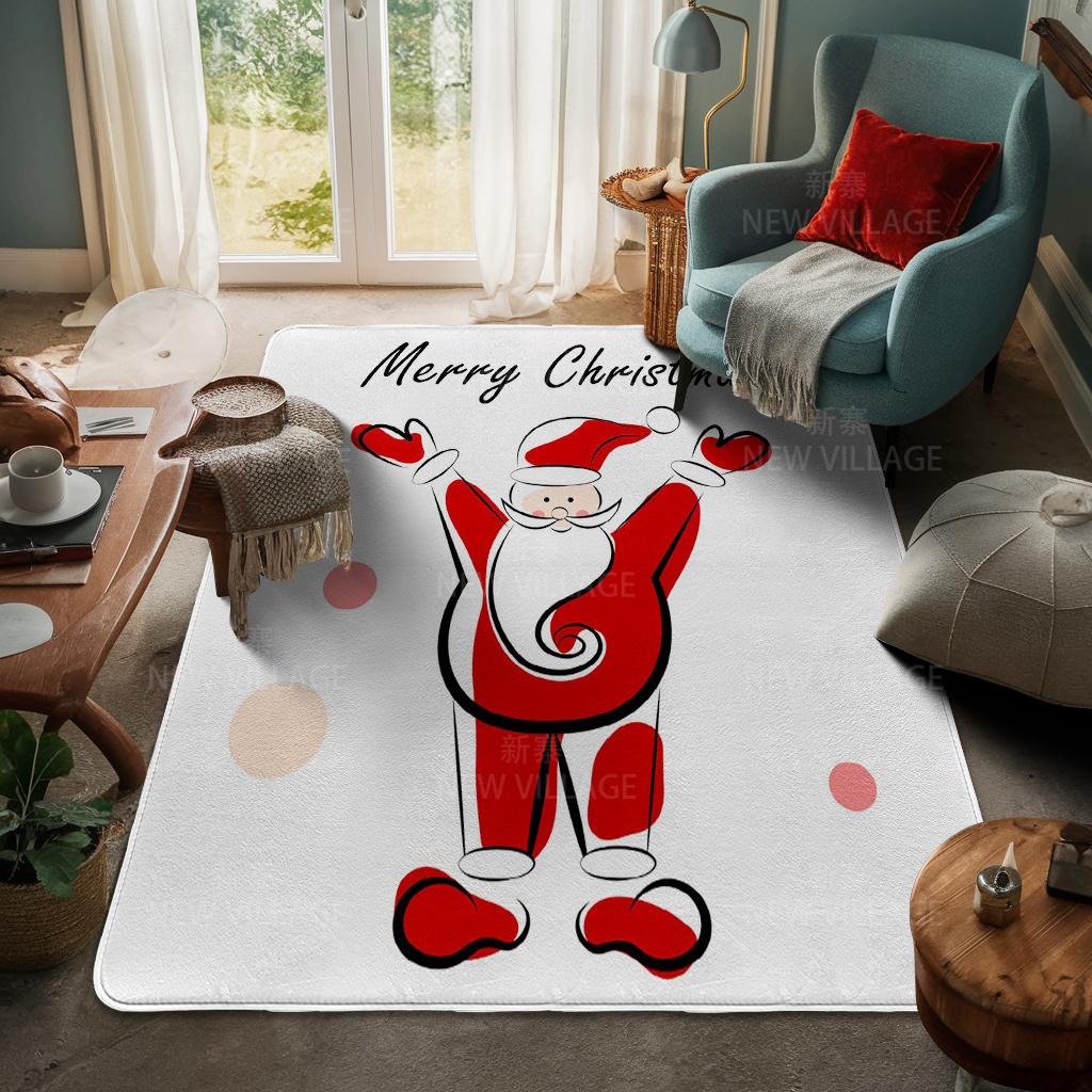 Tapete de entrada da casa Tapete de porta de casa Sala de estar Banho Pé banheiro antiderrapante tapetes de absorção de água banho Feliz Natal inverno