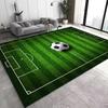 3D Cartoon Lawn Carpet – Football Field Theme, Soft Non-slip Mat for Bedside, Living Room, Bedroom, Entrance, Bathroom