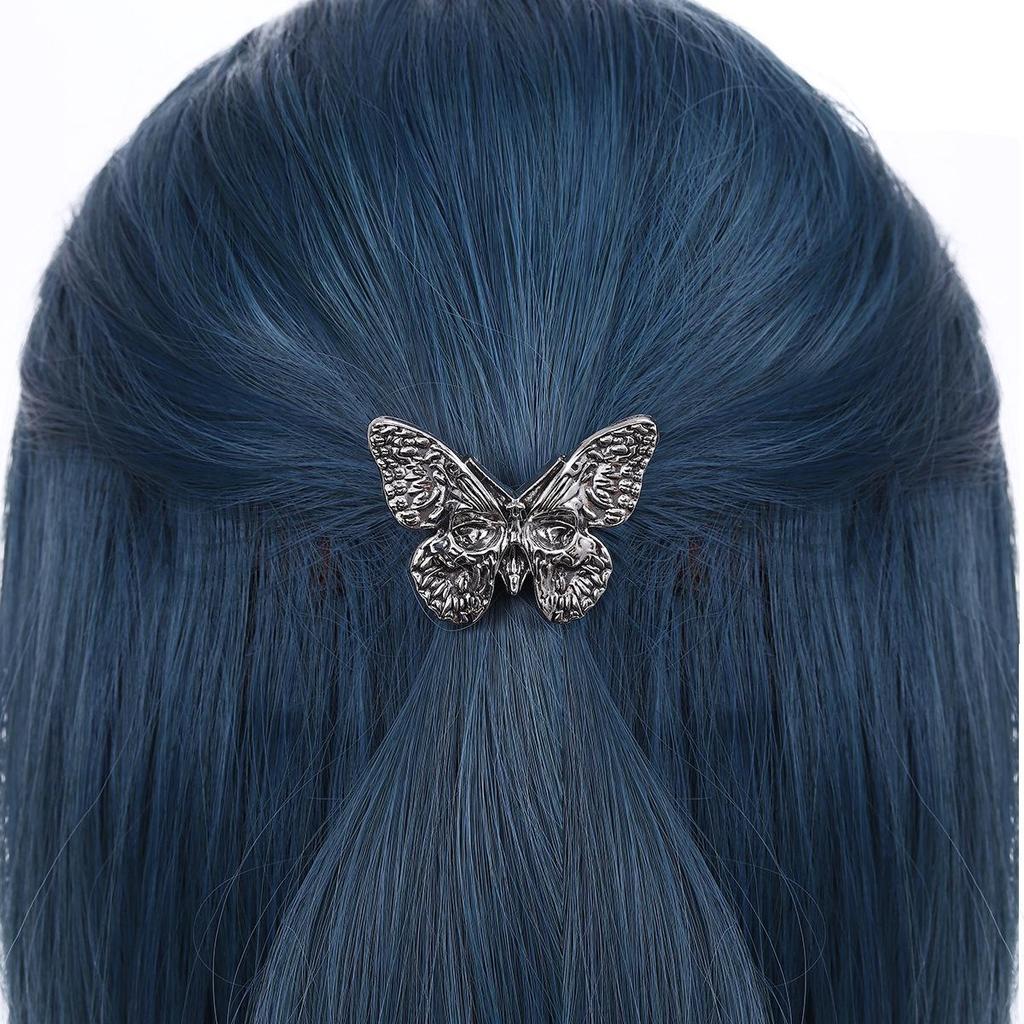 Viking Retro Skull Butterfly Elastic Headband – Trendy Hip-Hop Hair Accessory