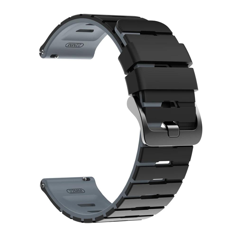 22mm Two-Tone Silicone Strap For COROS APEX 2 Pro 46mm/PACE Pro 3 Sports Soft Bands For SUUNTO RACE 2/S RUN Bracelet Accessories