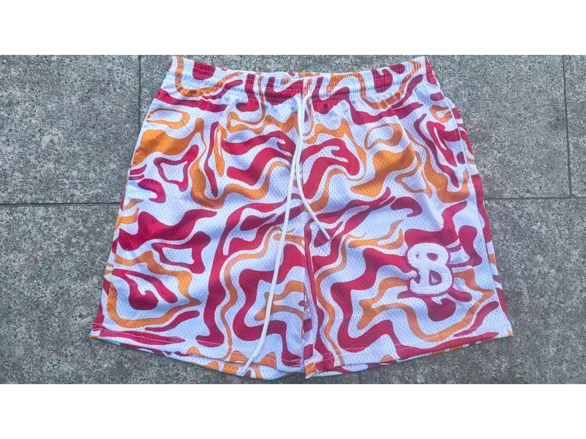 

Американские BKTSQD Мужские модные быстросохнущие сетчатые шорты - Летние четырехточечные баскетбольные и пляжные штаны Medium вино красного